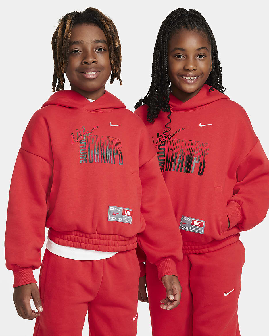 Boys red nike shops hoodie